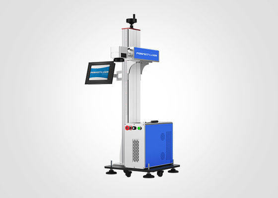50w 100w Metal Plastics Fiber Laser Marker Online latający z chłodzeniem powietrza